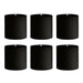 6 Round 3" x 3" Dripless Unscented Pillar Candles CAND_PL003_3X3_BLK