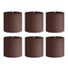 6 Round 3" x 3" Dripless Unscented Pillar Candles CAND_PL003_3X3_BRN