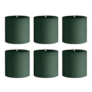 6 Round 3" x 3" Dripless Unscented Pillar Candles CAND_PL003_3X3_HUNT