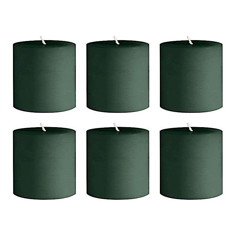 6 Round 3" x 3" Dripless Unscented Pillar Candles CAND_PL003_3X3_HUNT