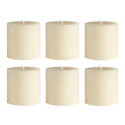 6 Round 3" x 3" Dripless Unscented Pillar Candles CAND_PL003_3X3_IVR