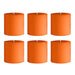 6 Round 3" x 3" Dripless Unscented Pillar Candles CAND_PL003_3X3_ORNG