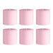 6 Round 3" x 3" Dripless Unscented Pillar Candles CAND_PL003_3X3_PINK
