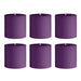 6 Round 3" x 3" Dripless Unscented Pillar Candles CAND_PL003_3X3_PURP