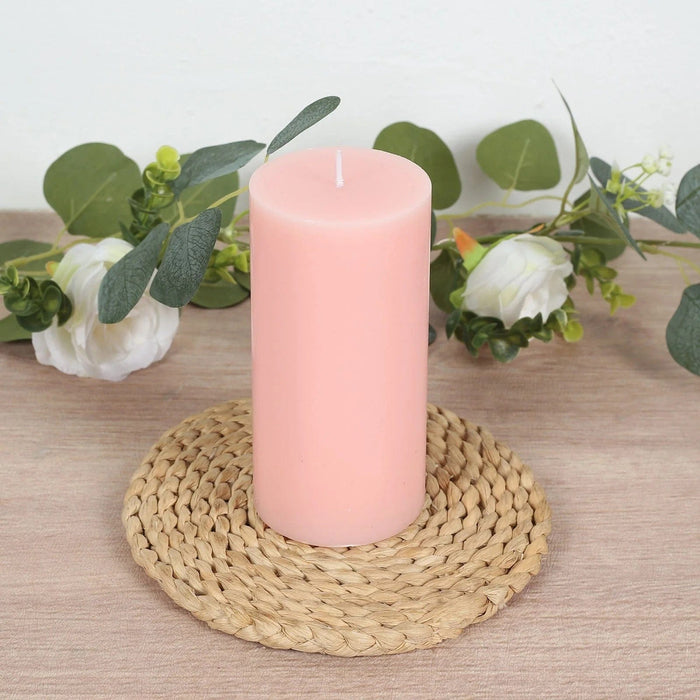 6 Round 3" x 6" Dripless Unscented Pillar Candles