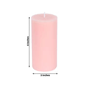 6 Round 3" x 6" Dripless Unscented Pillar Candles