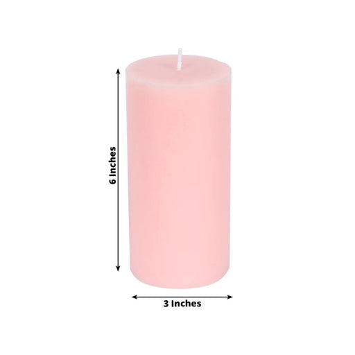 6 Round 3" x 6" Dripless Unscented Pillar Candles