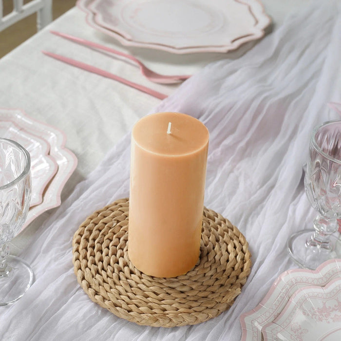 6 Round 3" x 6" Dripless Unscented Pillar Candles