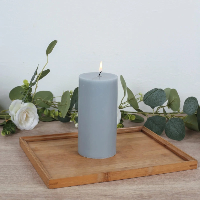 6 Round 3" x 6" Dripless Unscented Pillar Candles