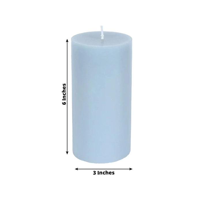 6 Round 3" x 6" Dripless Unscented Pillar Candles