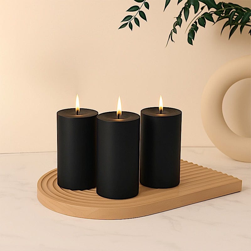 6 Round 3" x 6" Dripless Unscented Pillar Candles