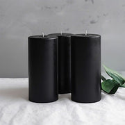 6 Round 3" x 6" Dripless Unscented Pillar Candles