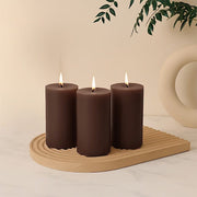 6 Round 3" x 6" Dripless Unscented Pillar Candles