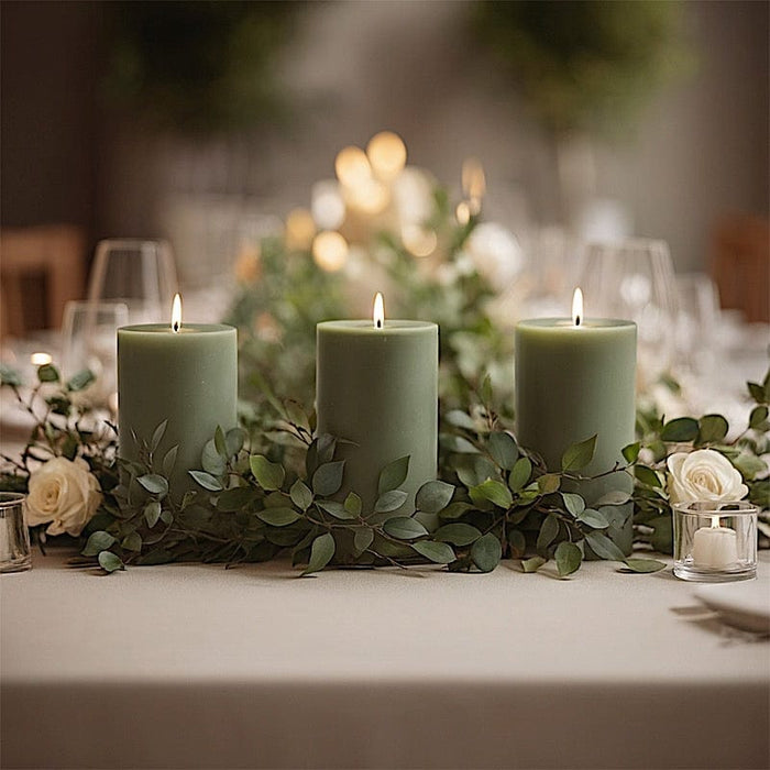 6 Round 3" x 6" Dripless Unscented Pillar Candles