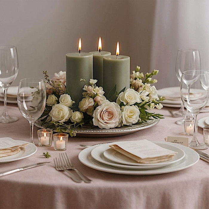 6 Round 3" x 6" Dripless Unscented Pillar Candles