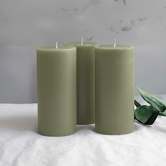 6 Round 3" x 6" Dripless Unscented Pillar Candles