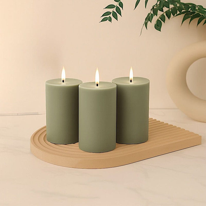 6 Round 3" x 6" Dripless Unscented Pillar Candles