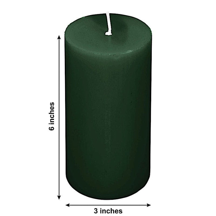 6 Round 3" x 6" Dripless Unscented Pillar Candles