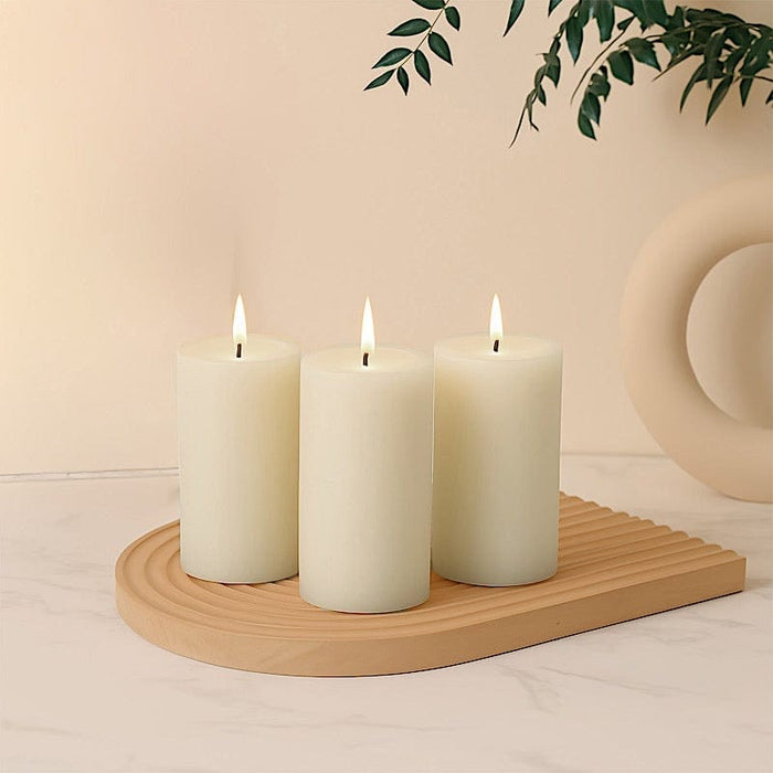 6 Round 3" x 6" Dripless Unscented Pillar Candles