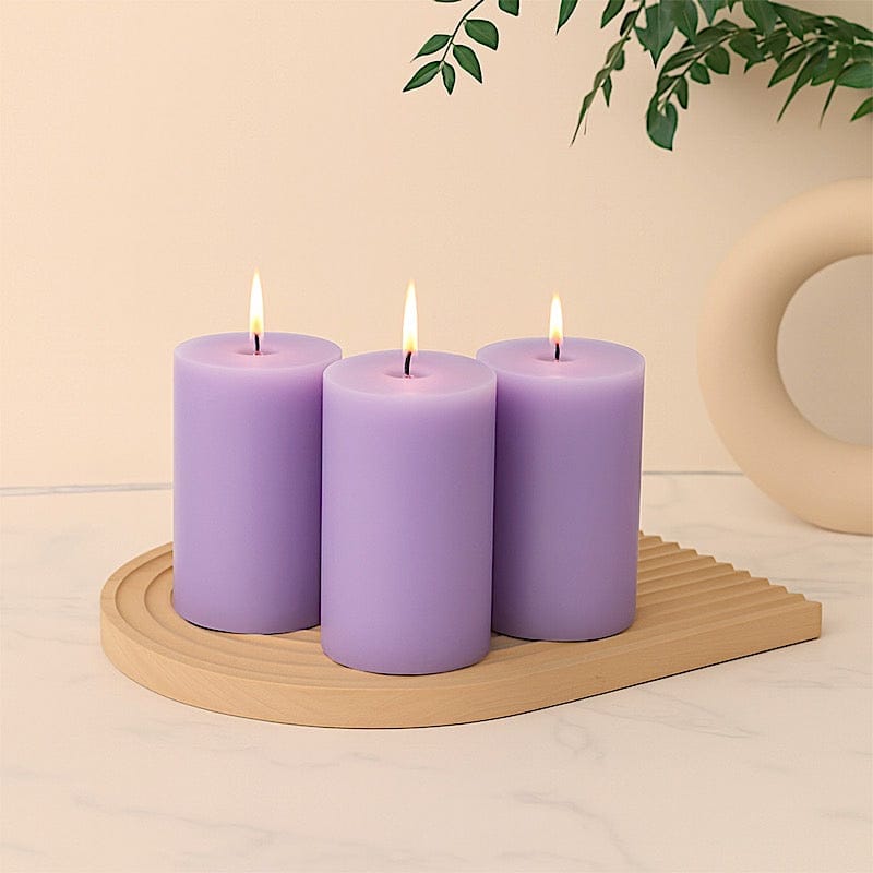 6 Round 3" x 6" Dripless Unscented Pillar Candles