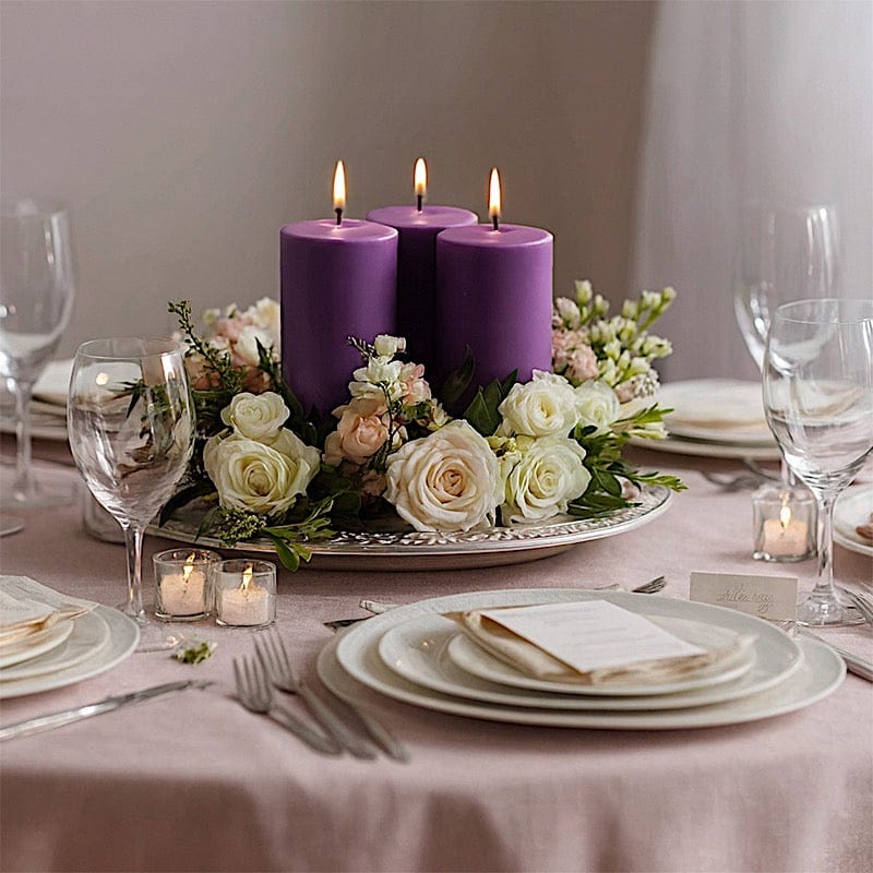 6 Round 3" x 6" Dripless Unscented Pillar Candles