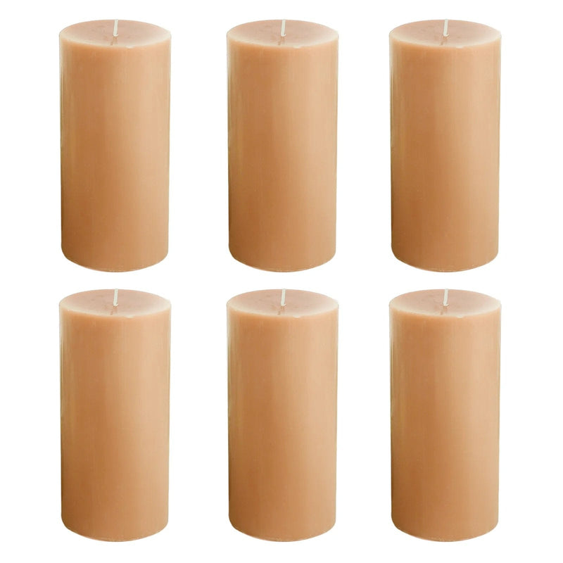 6 Round 3" x 6" Dripless Unscented Pillar Candles CAND_PL003_3X6_081