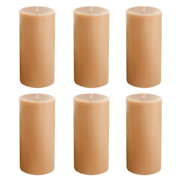 6 Round 3" x 6" Dripless Unscented Pillar Candles CAND_PL003_3X6_081