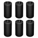 6 Round 3" x 6" Dripless Unscented Pillar Candles CAND_PL003_3X6_BLK