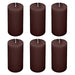 6 Round 3" x 6" Dripless Unscented Pillar Candles CAND_PL003_3X6_BRN