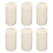 6 Round 3" x 6" Dripless Unscented Pillar Candles CAND_PL003_3X6_IVR