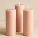 6 Round 3" x 9" Dripless Unscented Pillar Candles
