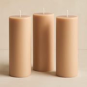 6 Round 3" x 9" Dripless Unscented Pillar Candles
