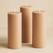 6 Round 3" x 9" Dripless Unscented Pillar Candles