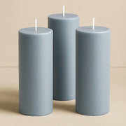 6 Round 3" x 9" Dripless Unscented Pillar Candles