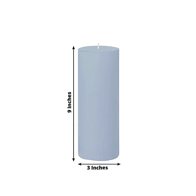6 Round 3" x 9" Dripless Unscented Pillar Candles