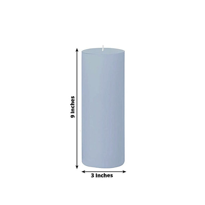 6 Round 3" x 9" Dripless Unscented Pillar Candles