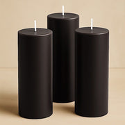 6 Round 3" x 9" Dripless Unscented Pillar Candles
