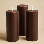 6 Round 3" x 9" Dripless Unscented Pillar Candles