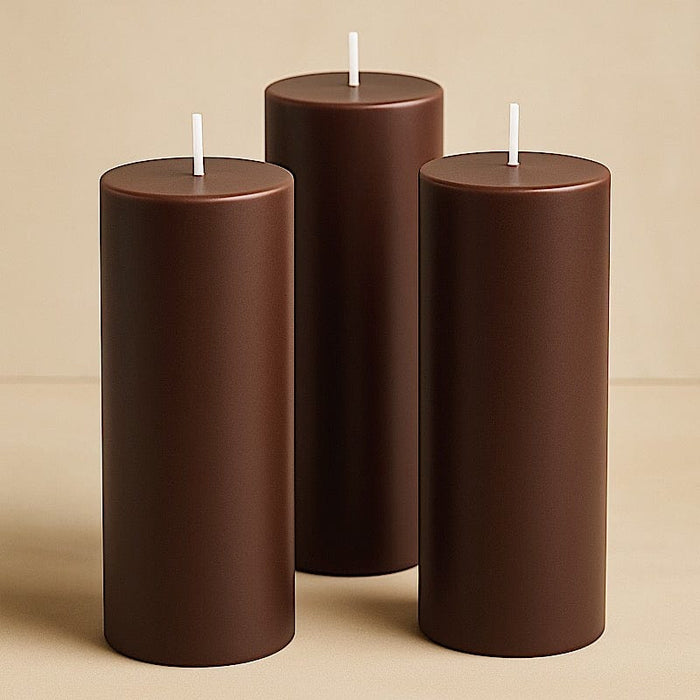 6 Round 3" x 9" Dripless Unscented Pillar Candles