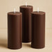 6 Round 3" x 9" Dripless Unscented Pillar Candles