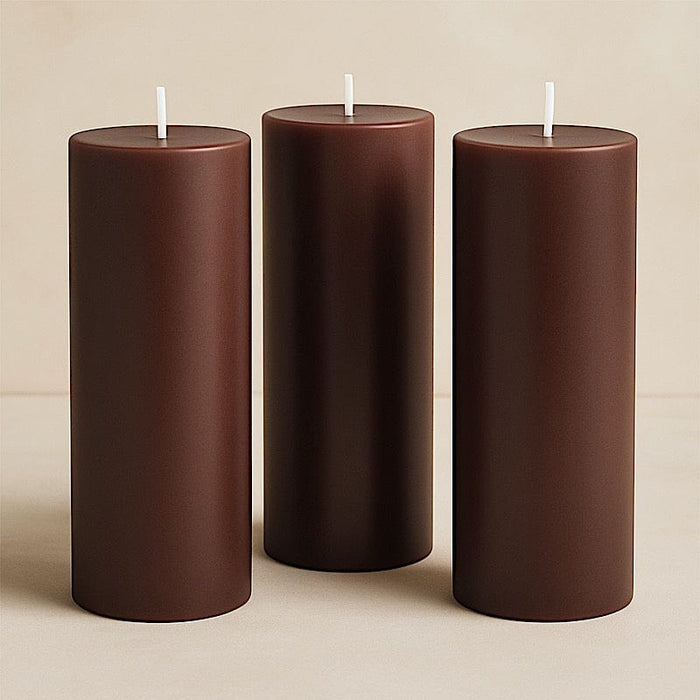 6 Round 3" x 9" Dripless Unscented Pillar Candles