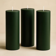 6 Round 3" x 9" Dripless Unscented Pillar Candles