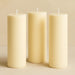 6 Round 3" x 9" Dripless Unscented Pillar Candles