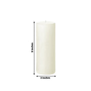 6 Round 3" x 9" Dripless Unscented Pillar Candles