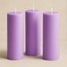 6 Round 3" x 9" Dripless Unscented Pillar Candles