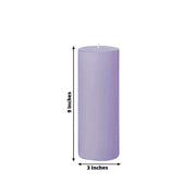6 Round 3" x 9" Dripless Unscented Pillar Candles
