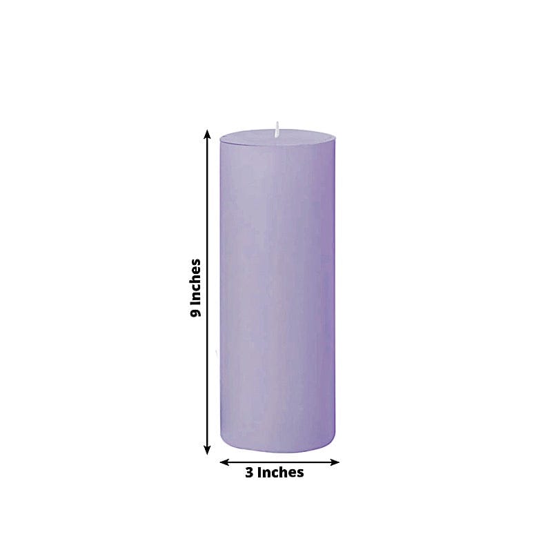 6 Round 3" x 9" Dripless Unscented Pillar Candles