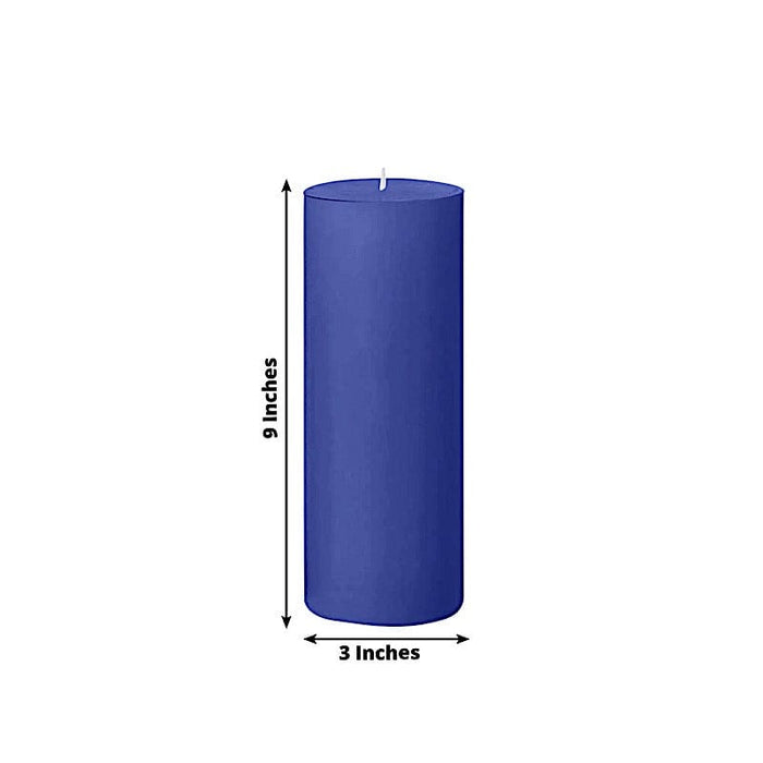 6 Round 3" x 9" Dripless Unscented Pillar Candles