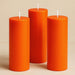 6 Round 3" x 9" Dripless Unscented Pillar Candles