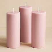 6 Round 3" x 9" Dripless Unscented Pillar Candles